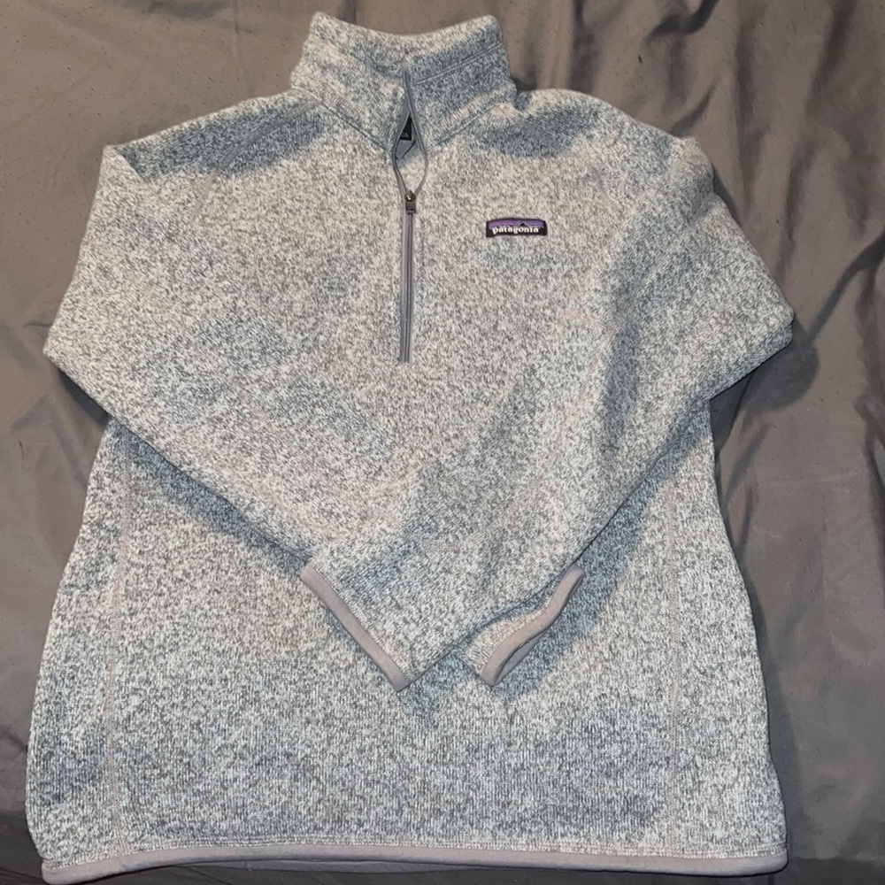 Womens Patagonia Grey Zip Pullover